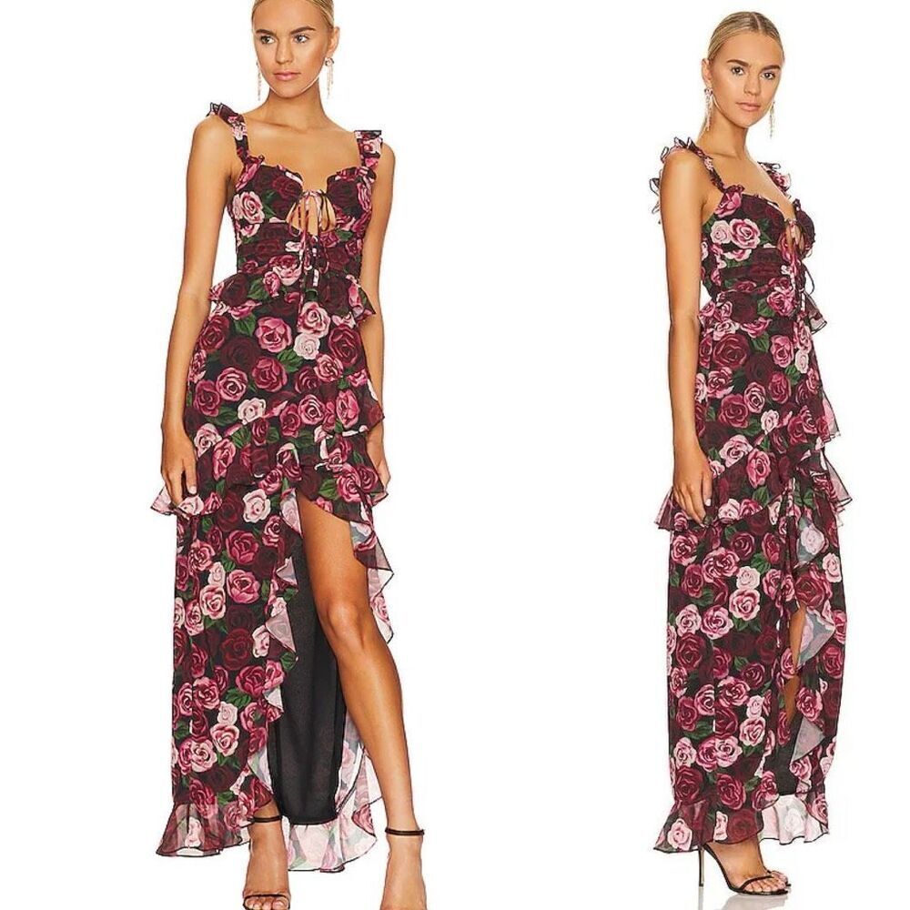 Majorelle Rocsi Gown in the "Red Painted Dreams” Size Small